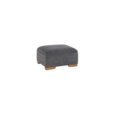 Jasmine Storage Footstool in Campo Pewter Fabric