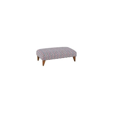 Jasmine Footstool in Newton Coral Fabric