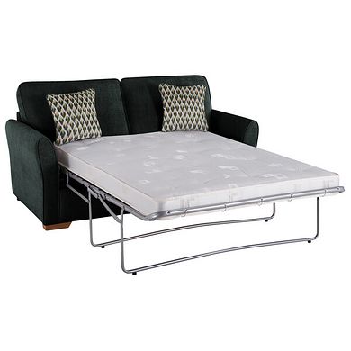 Jasmine 3 Seater Sofa Bed with Deluxe Mattress in Orkney Forest with Newton Forest Scatters