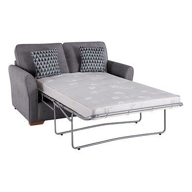 Jasmine 2 Seater Sofa Bed with Deluxe Mattress in Orkney Grey with Newton Ocean Scatters