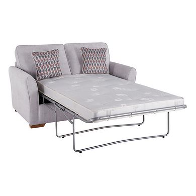Jasmine 2 Seater Sofa Bed with Deluxe Mattress in Orkney Natural with Newton Coral Scatters
