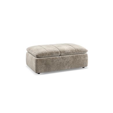 Juliette Storage Footstool Chair in Descent Taupe Fabric