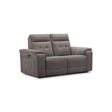 Juno 2 Seater Electric Recliner Sofa With Power Headrests in Amigo Cocoa Fabric