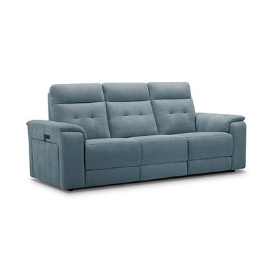 Juno 3 Seater Electric Recliner Sofa With Power Headrests in Amigo Mineral Fabric