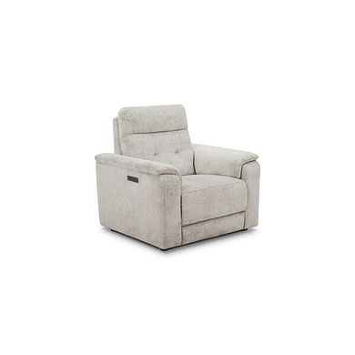Juno Electric Recliner Armchair With Power Headrest in Koto Turtle Dove Fabric