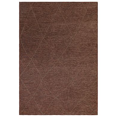 Lattice Rug 120 x 170cm - Terracotta