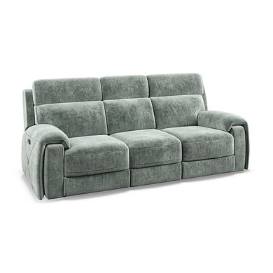 Leo 3 Seater Recliner Sofa in Descent Pewter Fabric