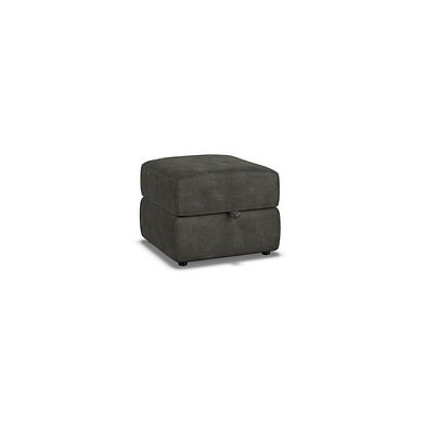 Leo Storage Footstool in Billy Joe Grey Fabric