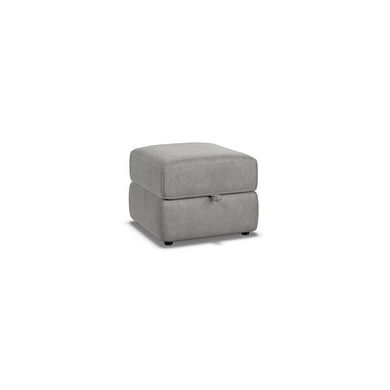 Leo Storage Footstool in Maldives Dark Grey Fabric