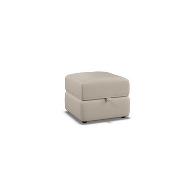 Leo Storage Footstool in Pebble Leather