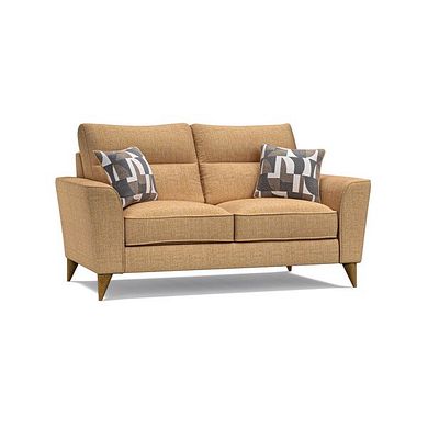 Levi 2 Seater Sofa in Barley Citrus Fabric with Asher Natural Scatters