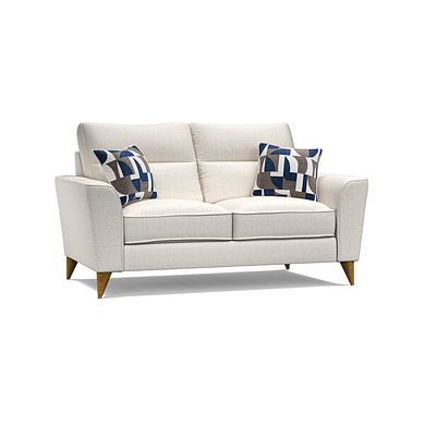 Levi 2 Seater Sofa in Barley Ivory Fabric with Asher Ocean Scatters