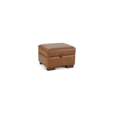 Lucca Storage Footstool in Apollo Ranch Leather
