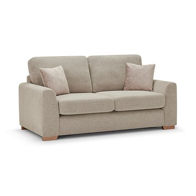 Ludlow 2 Seater Sofa in Ceriale Biscuit Fabric with Truffle Scatter Cushions