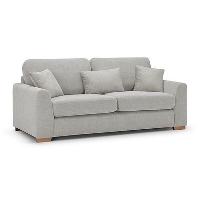 Ludlow 3 Seater Sofa in Ceriale Silver Fabric with Dove Scatter Cushions