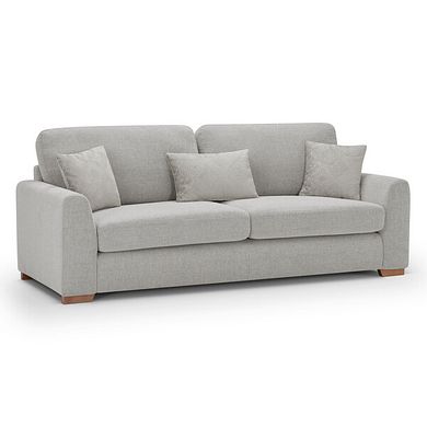 Ludlow 4 Seater Sofa in Ceriale Silver Fabric with Dove Scatter Cushions