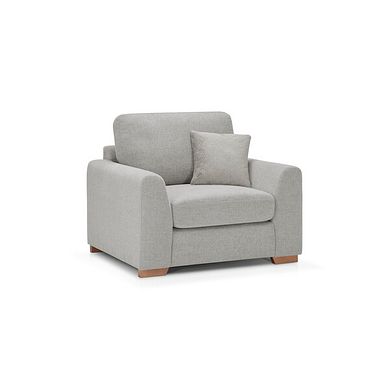 Ludlow Armchair in Ceriale Silver Fabric with Dove Scatter Cushion