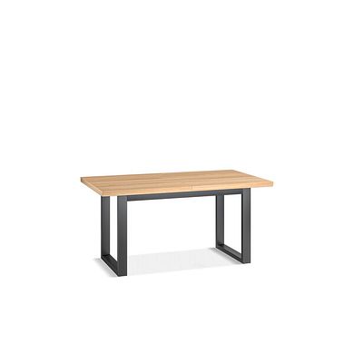 Maine Natural Solid Oak & Metal Extending Dining Table 160-220cm