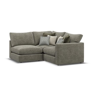 Malvern 3 Seat Right Hand Modular Corner Sofa in Olive Green fabric - Group 7