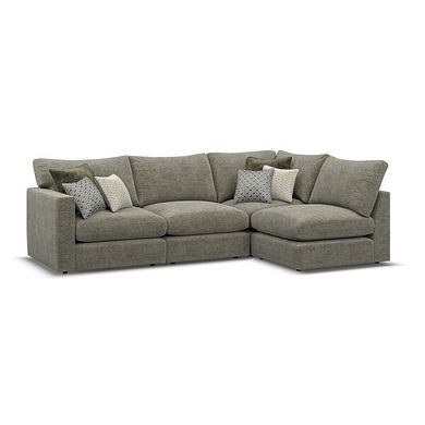 Malvern 4 Seat Left Hand Modular Corner Sofa in Olive Green fabric - Group 4