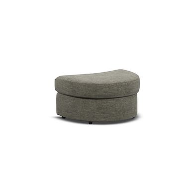 Malvern Half Moon Footstool in Olive Green fabric
