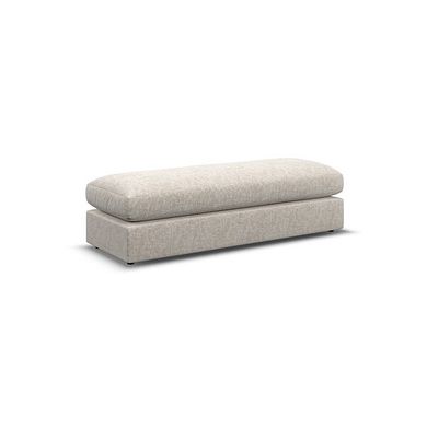 Malvern Large Fender Footstool in Beige fabric