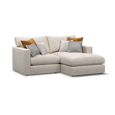 Malvern Modular 2 Seater Right Hand Compact Chaise Sofa in Beige fabric - Group 13