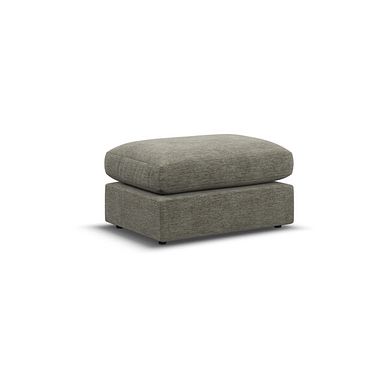 Malvern Small Fender Footstool in Olive Green fabric