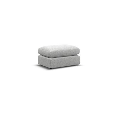 Malvern Small Fender Footstool in Silver fabric