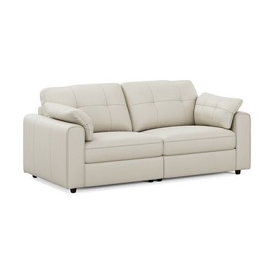 Marley 2 Seater Modular Sofa in Oslo Bone China Leather - Group 8
