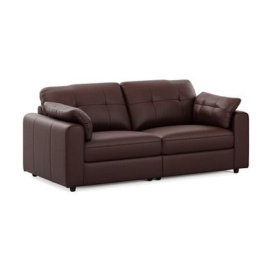 Marley 2 Seater Modular Sofa in Oslo Chestnut Leather - Group 8