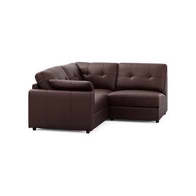 Marley 3 Seat Left Hand Modular Corner Sofa in Oslo Chestnut Leather - Group 6