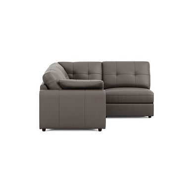 Marley 3 Seat Left Hand Modular Corner Sofa in Oslo Elephant Grey Leather - Group 6