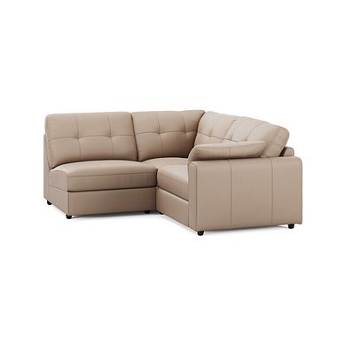 Marley 3 Seat Right Hand Modular Corner Sofa in Oslo Mushroom Leather - Group 7