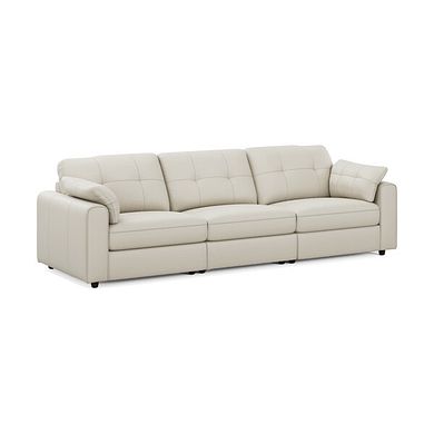Marley 3 Seater Modular Sofa in Oslo Bone China Leather - Group 9