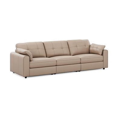 Marley 3 Seater Modular Sofa in Oslo Mushroom Leather - Group 9