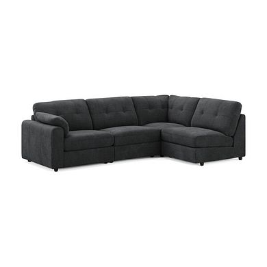 Marley 4 Seat Left Hand Modular Corner Sofa in Lila Charcoal Fabric - Group 4