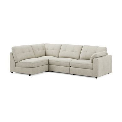 Marley 4 Seat Left Hand Modular Corner Sofa in Lila Ivory Fabric - Group 4