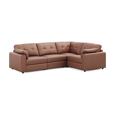 Marley 4 Seat Modular Left Hand Corner Sofa in Oslo Mocha Mouse Leather - Group 2