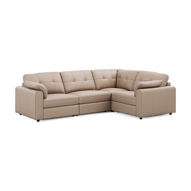 Marley 4 Seat Modular Left Hand Corner Sofa in Oslo Mushroom Leather - Group 2