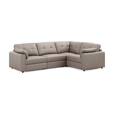 Marley 4 Seat Modular Left Hand Corner Sofa in Oslo Oyster Leather - Group 2