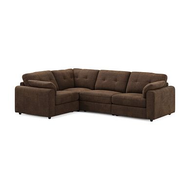 Marley 4 Seat Modular Right Hand Corner Sofa in Lila Chocolate Fabric - Group 2