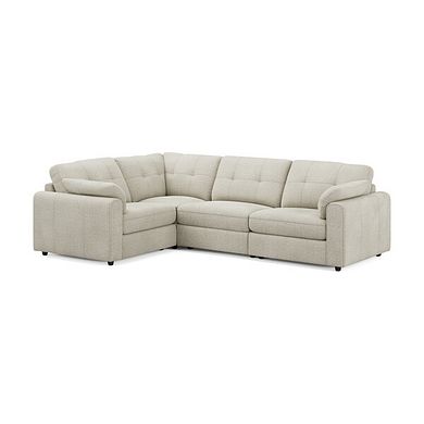 Marley 4 Seat Modular Right Hand Corner Sofa in Lila Ivory Fabric - Group 2