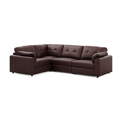 Marley 4 Seat Modular Right Hand Corner Sofa in Oslo Chestnut Leather - Group 2