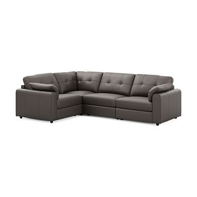 Marley 4 Seat Modular Right Hand Corner Sofa in Oslo Elephant Grey Leather - Group 2