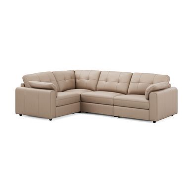Marley 4 Seat Modular Right Hand Corner Sofa in Oslo Mushroom Leather - Group 2