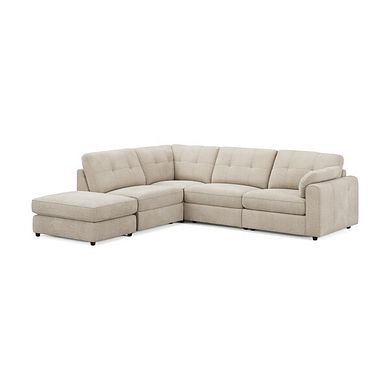 Marley 4 Seat Modular Open End Right Hand Corner Sofa in Lila Natural Fabric -Group 5 FOOT