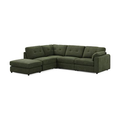Marley 4 Seat Modular Open End Right Hand Corner Sofa in Lila Pine Fabric -Group 5 FOOT
