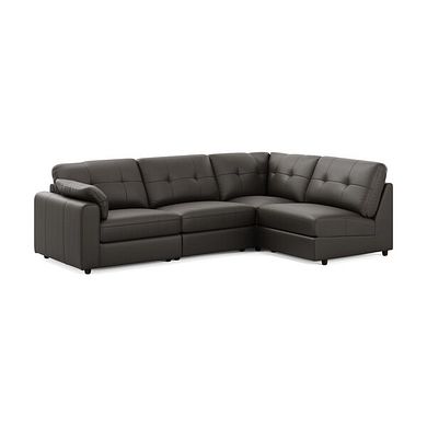 Marley 4 Seat Right Hand Modular Corner Sofa in Oslo Storm Leather - Group 5