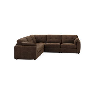 Marley 5 Seat Modular Corner Sofa in Lila Chocolate Fabric - Group 3